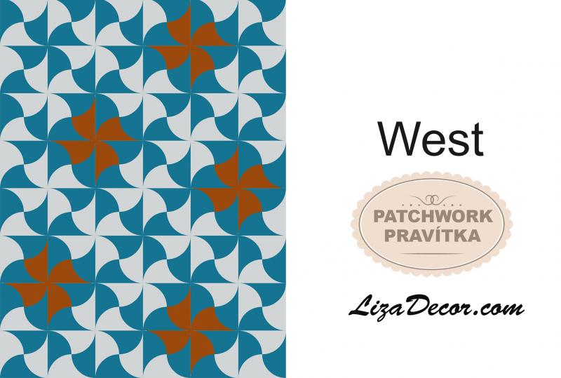 Patchwork schablone WEST (Clamshell)