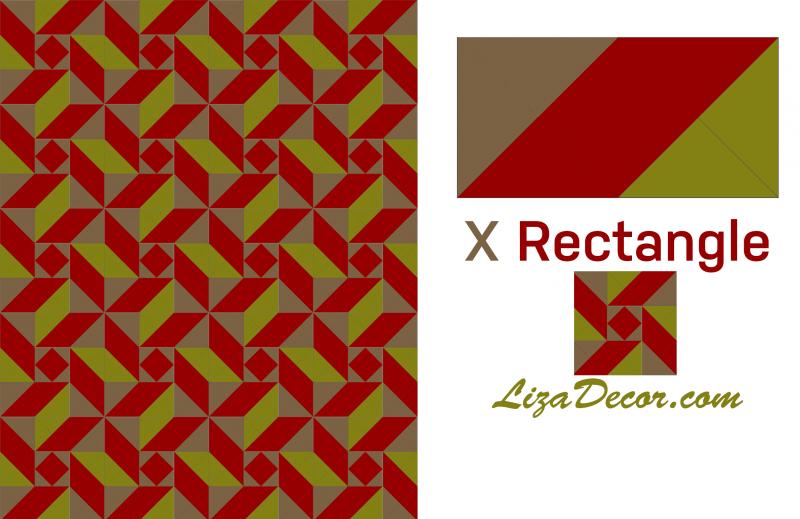 Patchwork schablonen X Rectangle Small