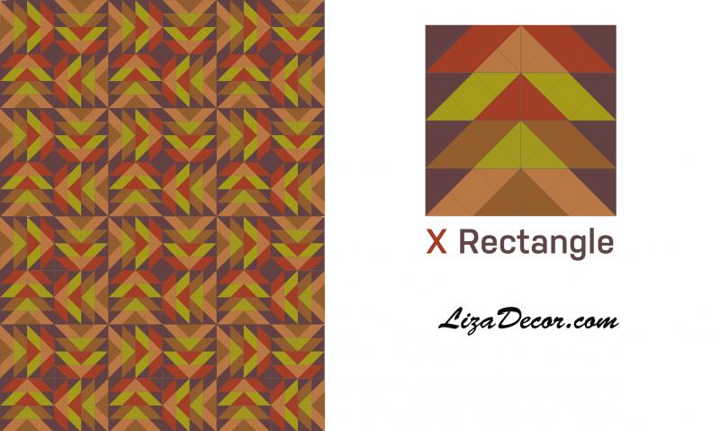 Patchwork schablonen X Rectangle Small